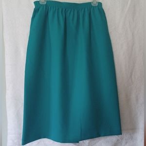 Vintage Alfred Dunner 100% polyester Women's Midi Skirt Long | Green  Size 12